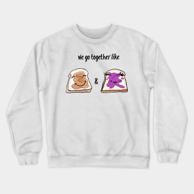 PB & J Peanut Butter and Jelly Lovers Crewneck Sweatshirt by pepekauai